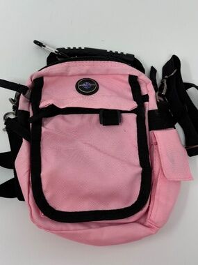 Universal Studios Small Crossbody Travel Bag Pink Black Strap Lots of Pockets